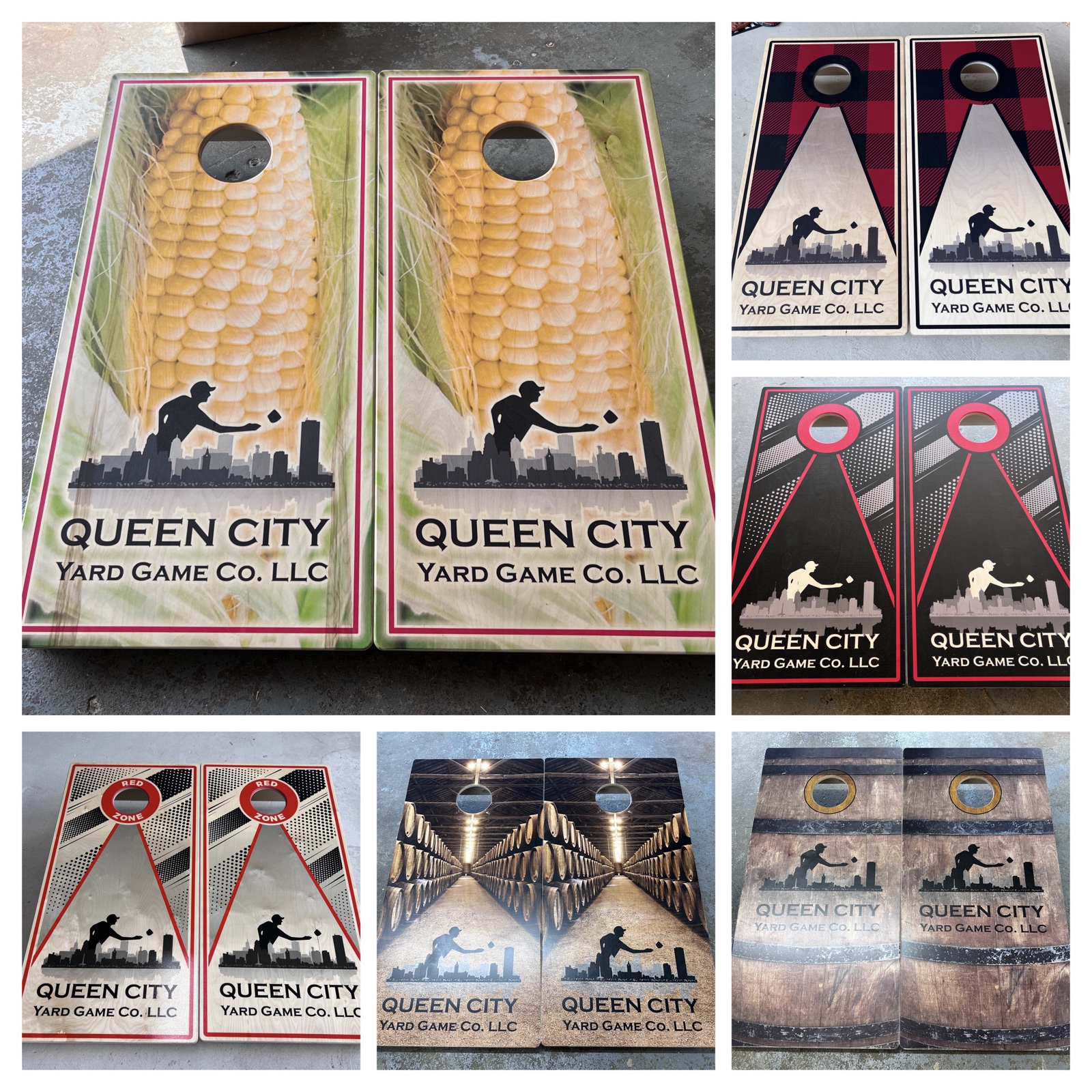 Buffalo Striped Board Set  Queen City Yard Game Co. LLC